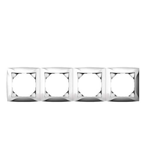 Рамка 4-я серебристый Дуэт Schneider Electric 21571 в Касторама