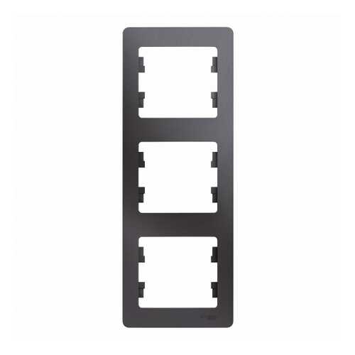 Рамка Schneider Electric Glossa 3-ая Графит в Касторама