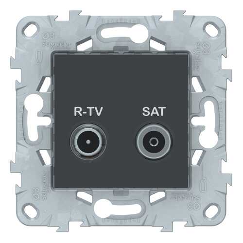 SE Unica New Антрацит Розетка R-TV/SAT, оконечная в Касторама