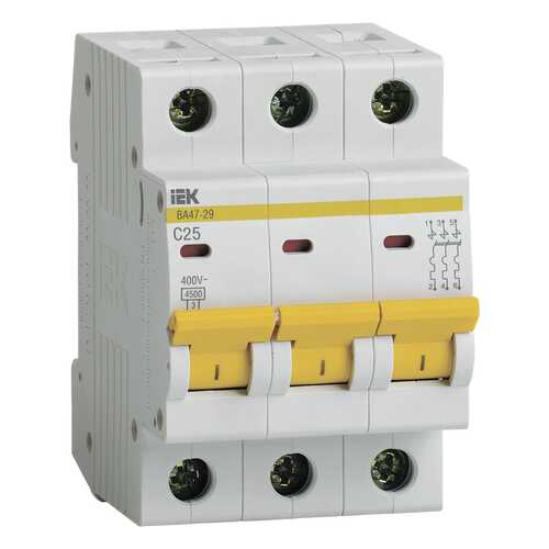Автомат IEK 3п C/ 25А ВА 47-29 в Касторама