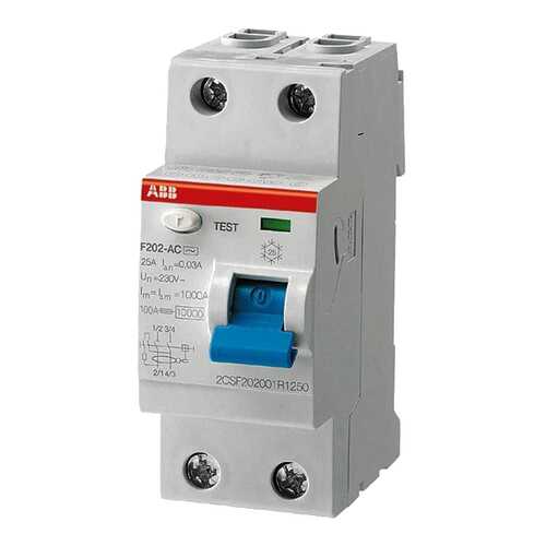 Выключатель дифференциального тока (УЗО) ABB F202, 2P, 40А, 100мА, АС в Касторама