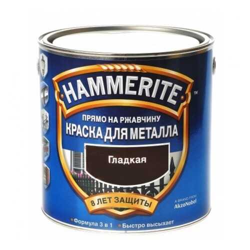 Эмаль по ржавчине гладкая Hammerite Smooth, зеленая 0,75л в Касторама