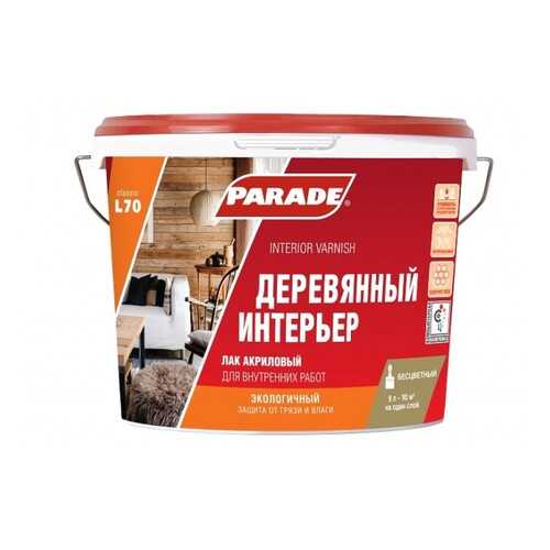 Лак акриловый PARADE L70 Деревянный интерьер Полуматовый 2,5л в Касторама