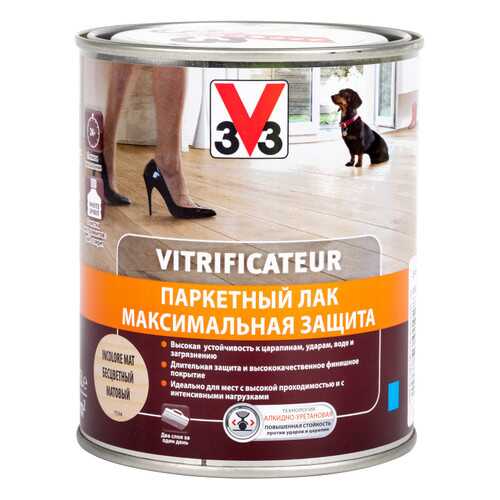 Лак V33 0.75 л, бесцветный полуглянцевый в Касторама