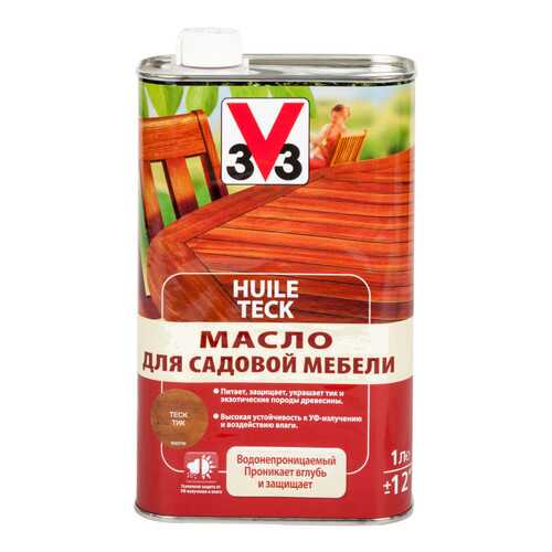 Масло для садовой мебели 3V3 1л. бесцветный матовый в Касторама