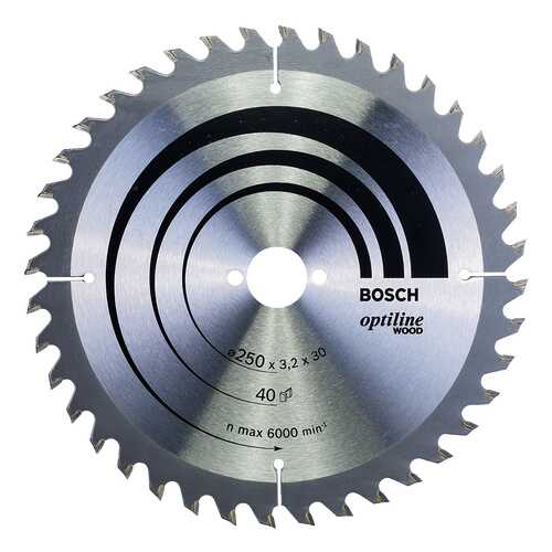 Диск по дереву Bosch STD WO 250x30-40T 2608640728 в Касторама