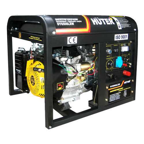 Бензиновый генератор HUTER DY6500LXW.с функцией сварки, с колёсами в Касторама