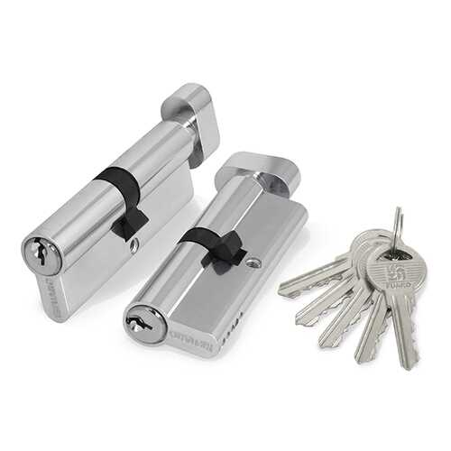 Цилиндровый механизм с вертушкой 100 ZM 70 mm /30+10+30/ CP, цвет: хром, 5 ключей в Касторама