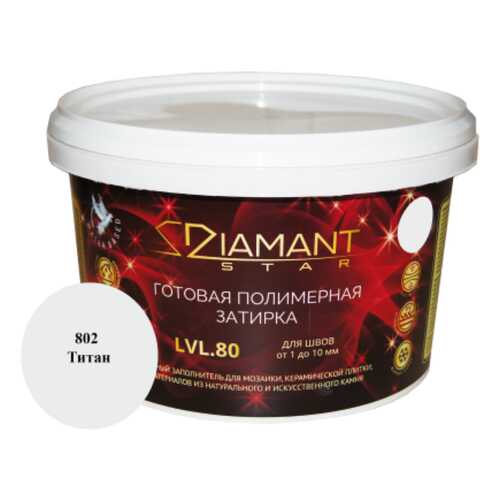 Готовая полимерная затирка Diamant Star lvl.80, цвет титан 802 в Касторама